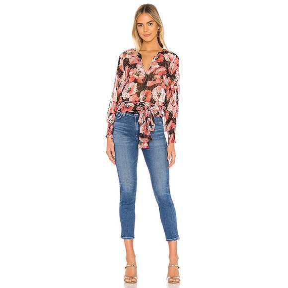 NWT Misa Los Angeles For Revolve Lettie Floral Top XS - Picture 1 of 9